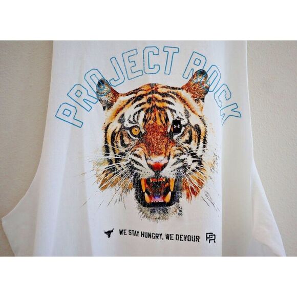 Under Armour 1378908-100 Men's Sz XL White UA Project Rock Champion Tank Top - Picture 4 of 9